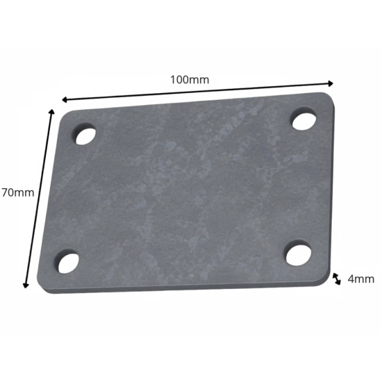 Blacha montażowa 100x70x4mm (surowa)